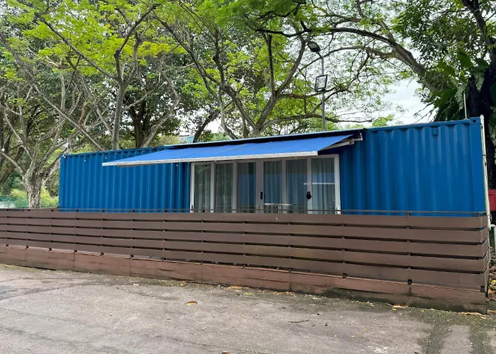 Shipping Container Hotel at Haw Par Villa Singapore