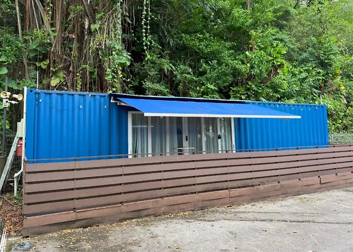 Shipping Container Hotel at Haw Par Villa Singapore